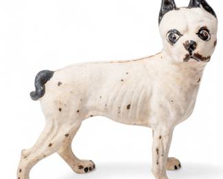 Lot 4008 | Cast Iron Bull Dog Door Stop, Ca. 1900 H 10" W 9"