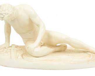 Lot 4000 | Patinated Ceramic Sculpture, 20th C., 'The Dying Gaul' H 14" L 28" Depth 13"