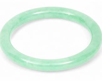 Lot 22 | Chinese Celadon Green Jade Bangle Bracelet W 2.3" 23g 1 PC