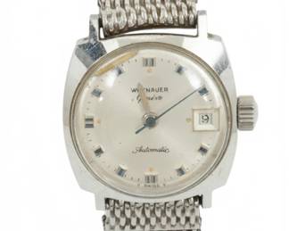 Lot 26 | Wittnauer (Swiss, Est. 1885) Automatic Stainless Steel Datejust Ladies Watch L 8.5" 35g