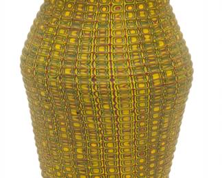 Lot 79 | Massimiliano Pagnin (Italian, 20th C.) Opaque Murrine Glass Vase, Ca. 2000, H 8.75" Dia. 5"