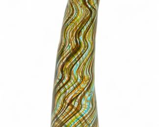 Lot 60 | Stefano Zennaro And Daniela Zentilin (Italian, 20th C.) Slightly Pitched Blown Glass Vase & Sculptures, Ca. 2002 H 14" W 3.8" Depth 3.5" 3 PCS