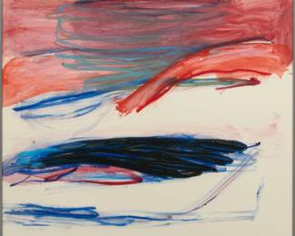 Lot 1019 | John Beardman (American, B. 1937) Gouache, Watercolor And Conte Crayon on Paper 1981, 'Abstract Composition' H 48" W 34.3"
