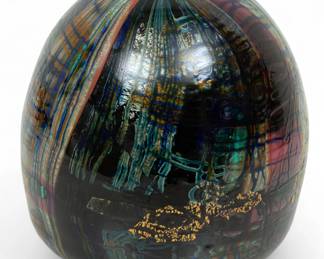 Lot 81 | Michele Burato (Italian, B. 1957) Blown Glass Sculptural Vase, 2000 H 8.5" Dia. 6.8"