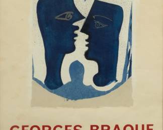 Lot 1030 | Georges Braque And Rene Char (French) Lithograph Poster in Colors, 1963, 'Lettera Amorosa' H 22.5" W 13"