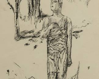 Lot 1032 | Pierre Bonnard (French, 1867-1947) Original Lithograph, 1930, 'Raoul with Cat' H 11.5" W 8.8"