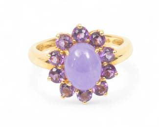 Lot 21 | Amethyst and 14K Ring, Size 6 1/2 3g