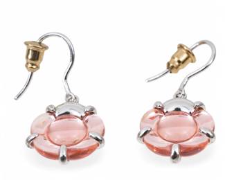 Lot 25 | Baccarat (French) Silver, Vermeil & Leaded Crystal Necklaces, Earrings & Ring L 16.5" 5 PCS