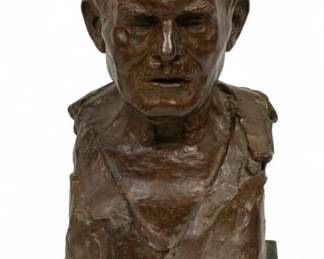 Lot 4013 | Pietro Montana (Italian-American, 1890-1978) Bronze Bust, Ca. 1930, 'Calogero Prestia' H 17" W 9" Depth 10"