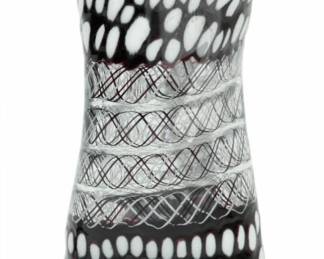 Lot 62 | Stefano Zennaro And Daniela Zentilin (Italian) Blown Glass with Latticino Covered Decanter, 2001 H 13.5" Dia. 3.5"