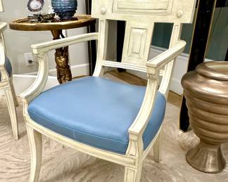 Set of 6 Michael Taylor “Klismos” Arm Chairs