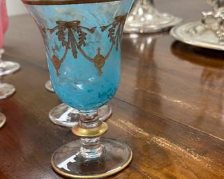 Interglass Gilt Accented Goblets