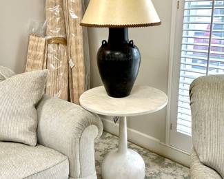 Pair of Julian Chichester "Wine Glass" Tables in Brushed Bleached Oak