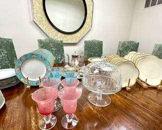 William Yeoward Crystal Cake Stand and Dome