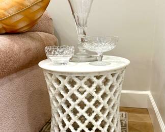 Marble Arabesque Side Table