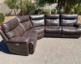 Nice Brown Recliner Sectional.