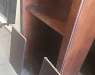 Narrow Four Shelf Bookcase Curio Cabinet