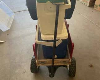 Three Coolers And A Wagon