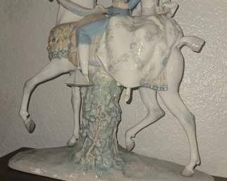 Rare Lladro 4648 Man and Woman On Horse Valencianos