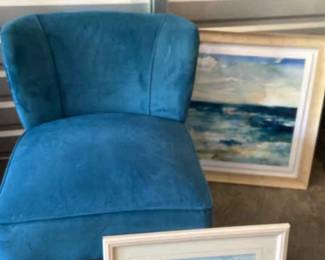 Blue Chair And Pictures