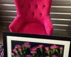 Pink Chair, Art And Rug
