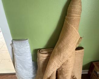 Burlap and other fabrics for arts and crafts