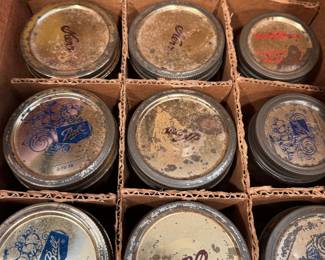 Vintage case of jars
