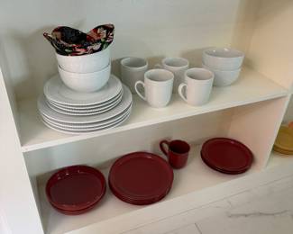 Dishes. Books