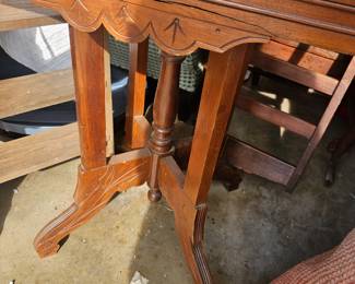 Eastlake walnut marble top table (marble didn't make the picture)
