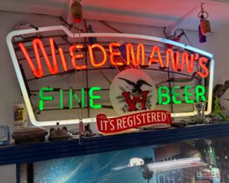 . . . Wiedemann's neon bar sign