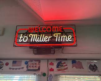 . . . Miller neon sign