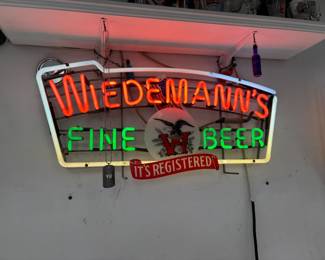 . . . Wiedemann's neon beer sign