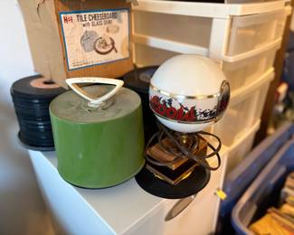 . . . vintage 45's, 45 carrier, and Coors lamp