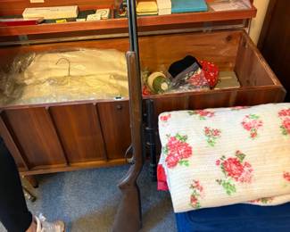 . . . Lane cedar chest and .22 rifle (I think it's a .22)