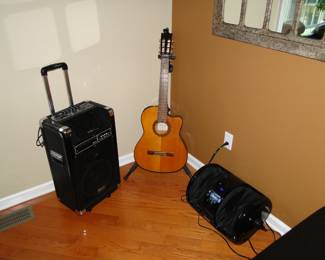 Karaoke machine, Guitar, Foot massager