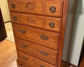 . . . oak chest of drawers