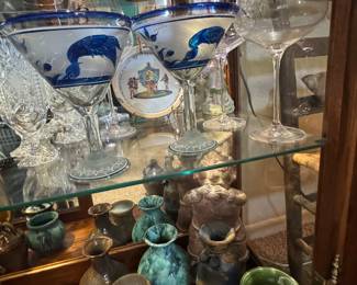 Signed Pottery, and Glassware