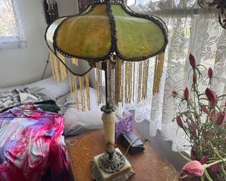 Slag Glass Lamp