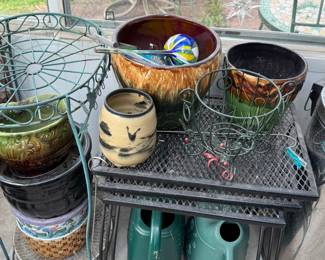 metal stacking tables - stands - planters