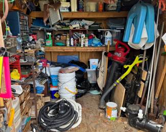 Shed filled with tools & hard tools