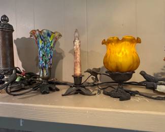 stain glass & metal lamps