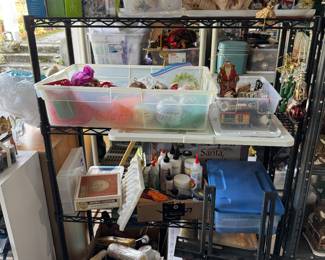 Xmas ornaments, painting supplies
