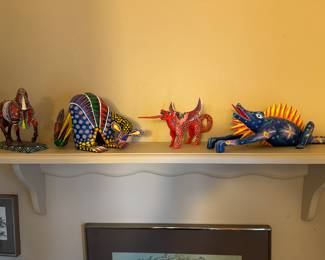 Mexican wood carved animal art