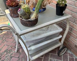 rolling cart - plants