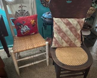 A few antique accent chairs throughout the house