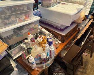 Bins of sewing items