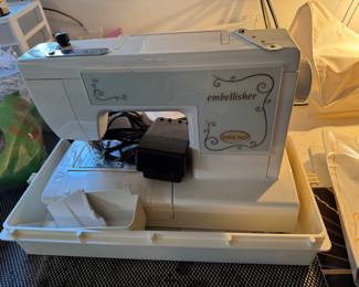 Embellisher Sewing machine shown w/out he cover on