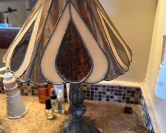 small glass lamp