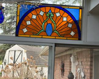 Stain Glass panel 34" X 18" inch high