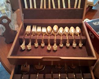Goldtone Flatware Set